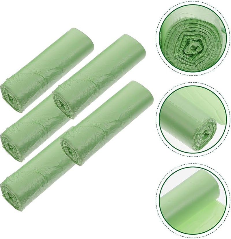 أكياس قمامة قابلة للتحلل من نشا الذرة 100 قطعة 50 × 60 سم أخضر فاتح صديقة للبيئة نفايات المطبخ - Image 5